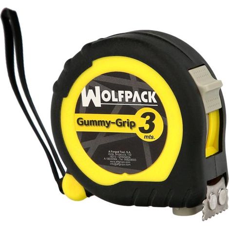 Flexometro Gummy Grip Con Doble Freno 3 Metros / 16 mm. Magnetico (1/3)
