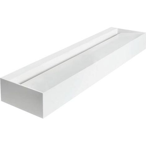 LAVABO en série IS Silhouette pour 3 personnes, sans robinet ni vidange, 1800x470x200 mm, blanc