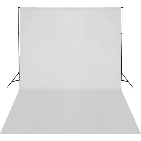Teleskopischer Hintergrund-System + Weißer Hintergrund 3 x 5 m