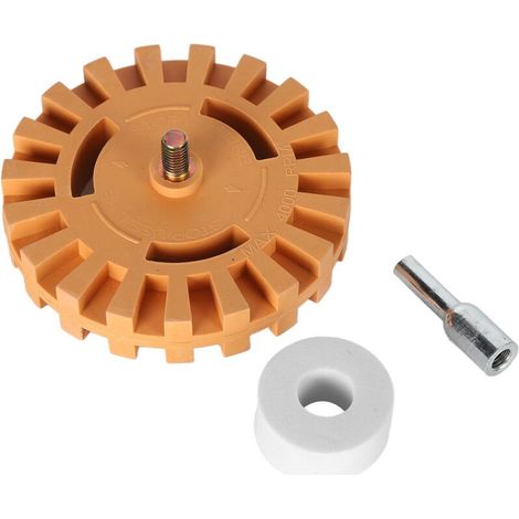 Roue gomme adhésive - Enlève autocollants et résidus sans effort (1/5)