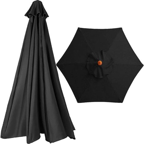 300cm Cover, 2.7m Cloth for Garden Patio Umbrella Replacement Parasol Canopy, Colors, (Color Khaki, Size : 300cm/9.8ft (6ribs) (1/5)