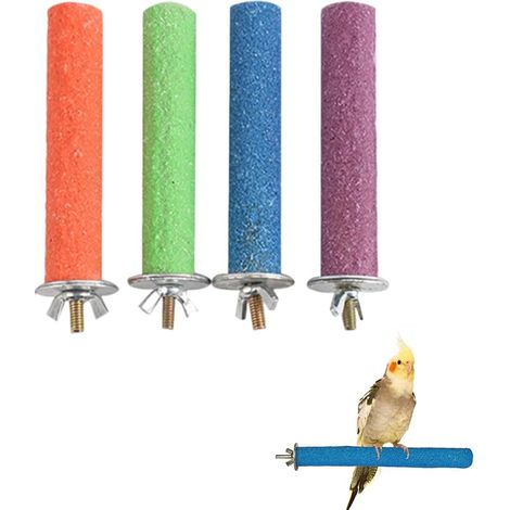 4pcs Perches for Bird Cages, Parrot Cage Perch, Small Bird Perches, for Canary Parakeets, Parakeets, Wooden Parrots (1/5)