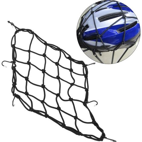 Sac de rangement en filet pour casque de moto/vélo, avec 6 crochets (1/5)