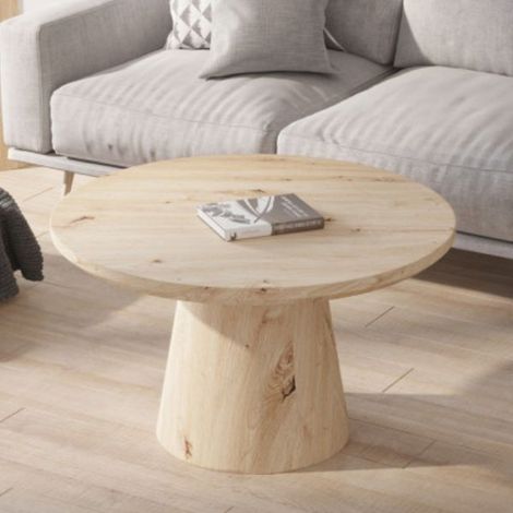 Table basse Lukas  Ø80 x 45 cm  Old Oak design (1/5)
