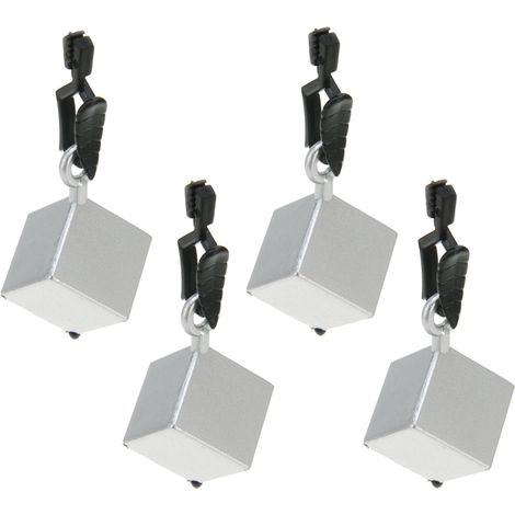 Venilia Pesi per Tovaglia Cubo - Porta Tovaglie, Clip e Attacco - 4 Pezzi, 54203 (1/2)