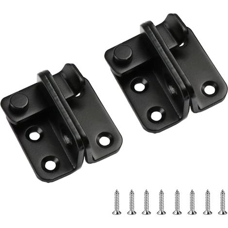 Verrou Extérieur Pour Porte - Verrou Coulissant En Acier Inoxydable 45 X 40 X 24 Mm - Pour Portes, Tiroirs, Armoires, Cages À Animaux - Lot De 2 (1/5)