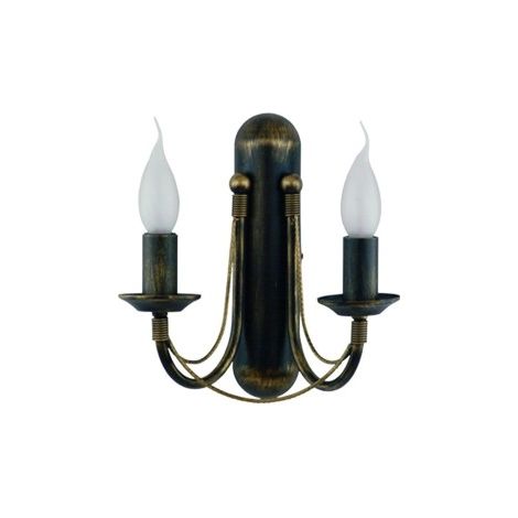 Applique Nowodvorski ARES nero oro 2xE14 metallo interno