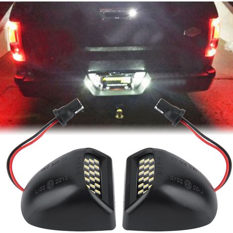 hochwertige ABS-LED-Kennzeichenleuchten für Chevrolet Silverado, weiße Kennzeichenleuchten in Mineraloptik, 2er-Set, wasserdicht, einfache Montage (1/5)
