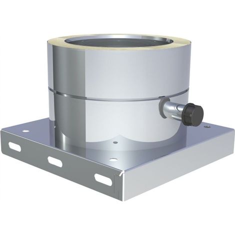 Plaque de base Ø 180 mm avec collecteur de condensat latéral