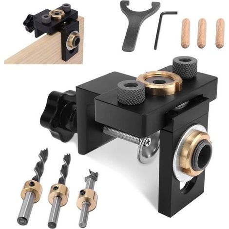 Drilling Jig Kit 81015 mm 3-in-1 Jig with Positioning Clip for Tools, Multiple Colors (1/4)
