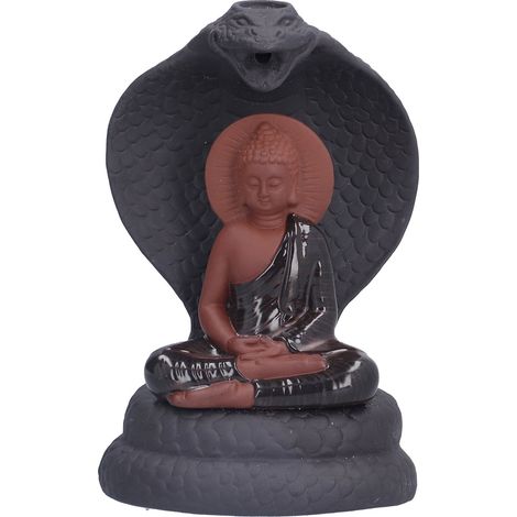 1 Encensoir à cascade forme Bouddha, décoration intérieure, support cônes, pour maison, bureau, yoga (1/5)