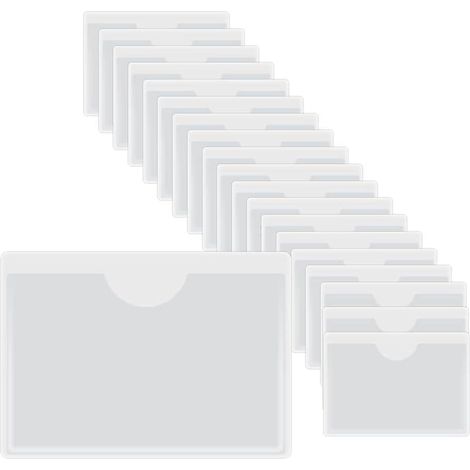 Bustine autoadesive trasparenti in plastica per carte (20 pezzi) - Apertura superiore, dimensioni interne: 9 7,5 cm (1/5)