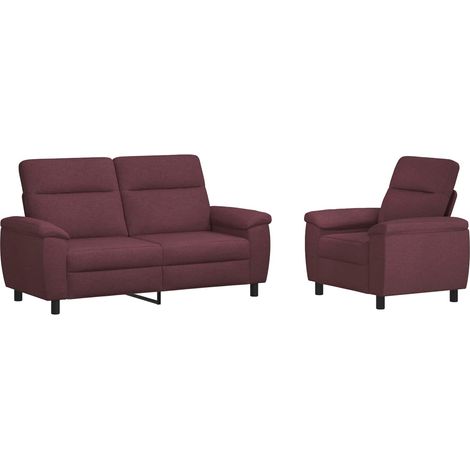 Set di divani 2 pcs Viola Tessuto vidaXL (1/5)