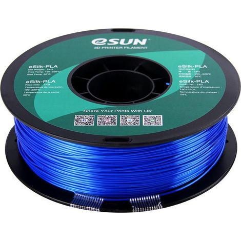 eSUN PLA-Silk Filament, 1.75mm, 1000g eSUN PLA-Silk Filament 1.75mm 1000g Blue