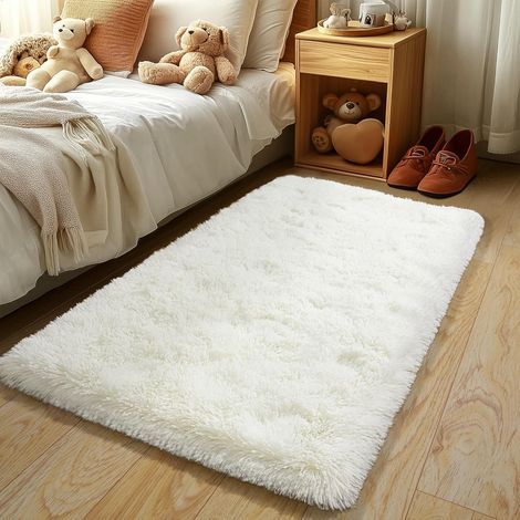 1 Tapis 80x150cm, Moelleux 4,3cm, Microfibre, Antidérapant, Salon Chambre (1/5)
