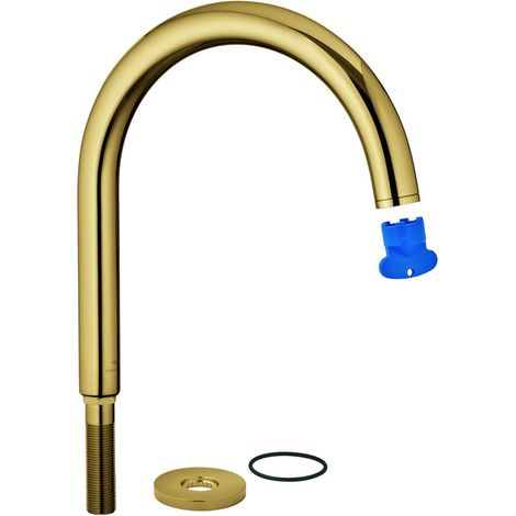 Grohe C-Auslauf für Zweigriffarmaturen, XL-Size, drehbar, Cool Sunrise, 101350GL00 (1/2)