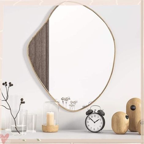 348251 Miroir mural Doré 60x50 cm (1/5)