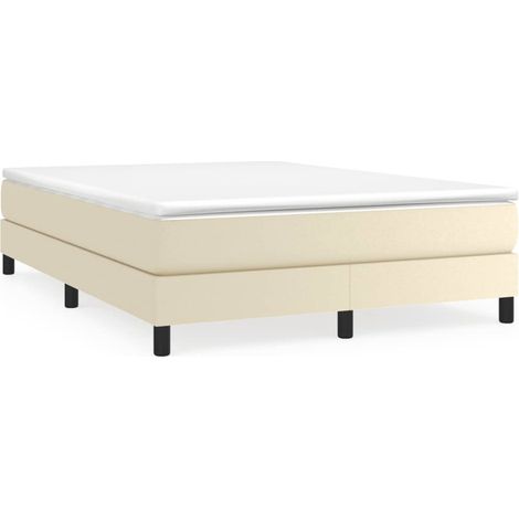 Maison Exclusive - Struttura Letto a Rete a Molle Crema 140x190 cm in Similpelle