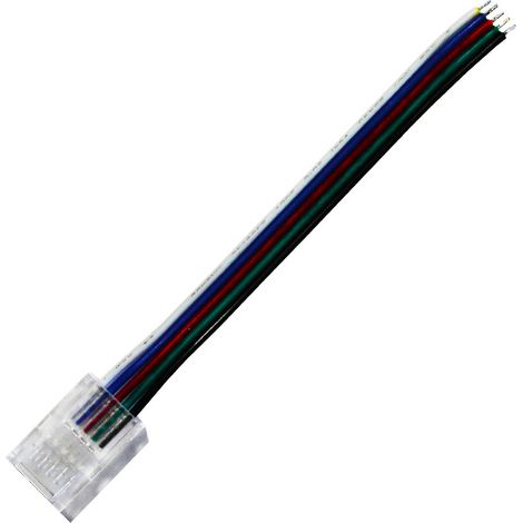 Connecteur rapide pour rubans LED RGBW 5 broches SMD IP20 PCB, câble ruban 10 mm, 10 cm
