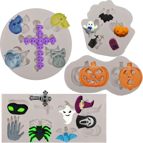 Stampo in silicone per Halloween 4 pezzi forme diverse (1/5)