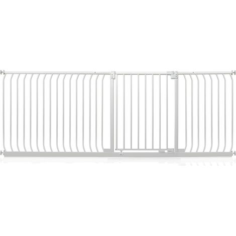 Safetots Elite Pressure Safety Gate, 225cm - 234cm, Matt White, Pressure Fit Stair Gate