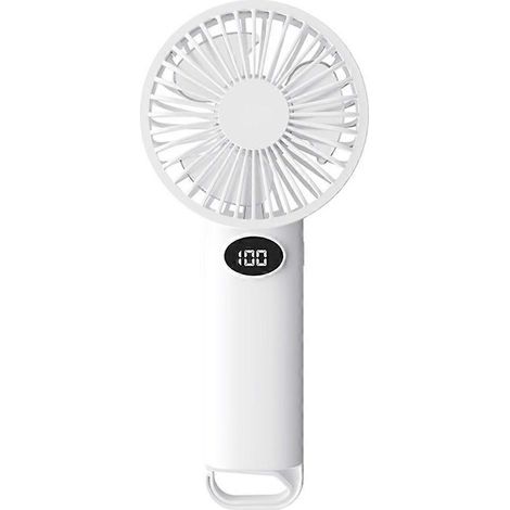 Portable à main petit ventilateur écran LCD avec 6 vitesses puissance du vent à vertical multifonction W (1/5)