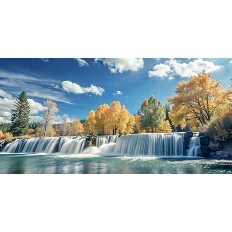Papier peint cascades panorama automnal - 150 x 250 cm (1/2)