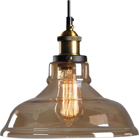 Verre Rétro Suspensions Luminaires Industrielle Vintage Plafonniers Lustre Culot E27 Eclairage de Plafond Lampe Suspensions (Ampoule Non inclut) (1/5)