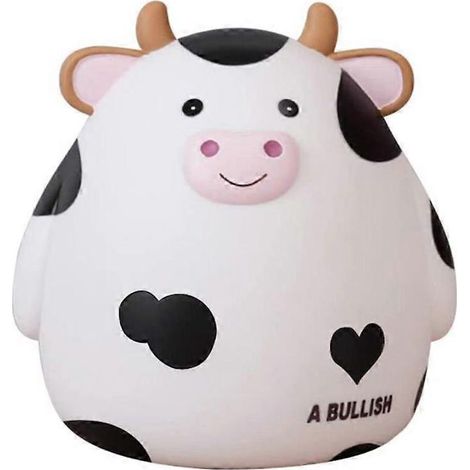 Tirelire cochon et tirelire vache mignonne pour garçons et filles, tirelire incassable pour enfants, cadeau d'anniversaire idéal pour enfants, couleur blanche (1/5)