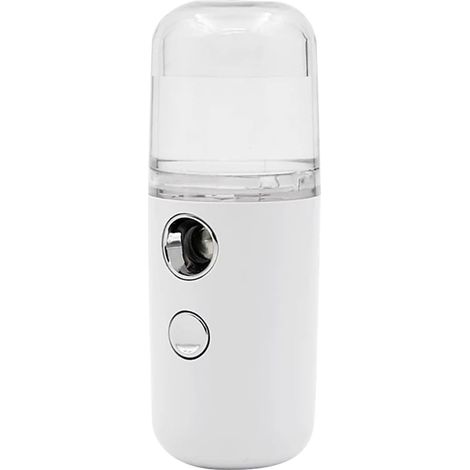 Humidificateur Portable Nano Spray à Main en Plastique Blanc pour Visage, Vaporisateur Brumisateur Eau pour Usage Intérieur (1/5)