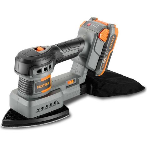 Levigatrice orbitale a batteria 20V FUXTEC FX-E1MS20 SET con batteria 2ah e caricatore 1A