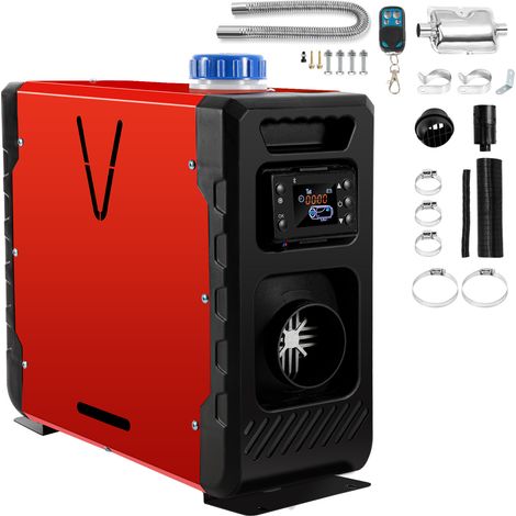 TolleTour 8KW Chauffage Diesel Portable Intégration 12V/24V contrôle Bluetooth Réchauffeur d'Air Diesel de Voiture pour RV Auto Camion Rouge (1/5)
