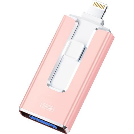 Clé USB Multiconnecteur - USB 3.0 Lightning Micro-USB USB-C - 256 Go - Pour iPhone Android Ordinateur Tablette - 1 Pièce (1/5)