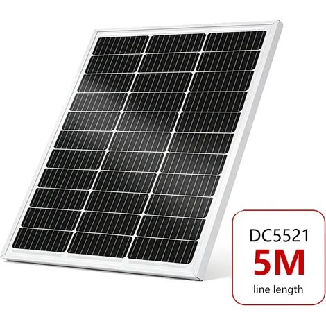 Panel solar de alta eficiencia, versátil para uso en exteriores, 80 W con cable de 5 m CC. (1/2)