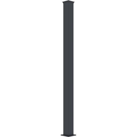Pilastro per cancello L15 cm x H190 cm in Alluminio Antracite - NERETO