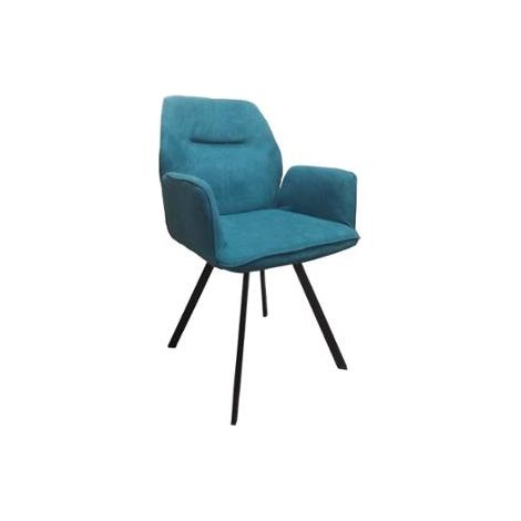 SEDIA OSLO 66X55XH88CM BLU OTTANIO IN TESSUTO CON (1/2)