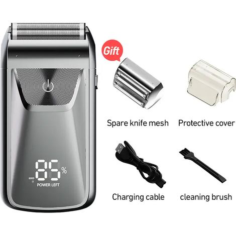 Rasoir electrique homme avec affichage LED LCD tondeuse barbe rechargeable pour un rasage precis et confortable (1/5)