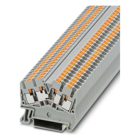 Bloc de jonction de traversée Phoenix Contact PTS 2.5-QUATTRO, 0.14 4mm², Enfichable, Gris ( Prix pour Paquet de 5 )