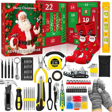 Calendrier de l'avent 2026 Homme: 24 Outils Multifonction Pratiques (1/5)