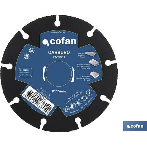 Disco speciale in metallo duro per materiali teneri Ø115x1 mm (1/2)
