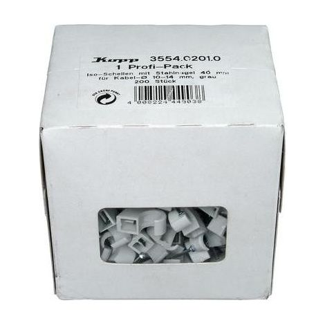 Kopp 355402010 bridas de fijación grises de poliamida 200 piezas