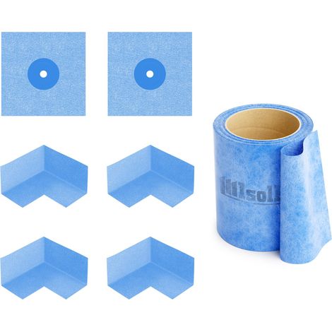 Isolbau Dichtset Dichtband 10m Bandset Dichtmanschetten Dusche Innenecke Bad (1/5)