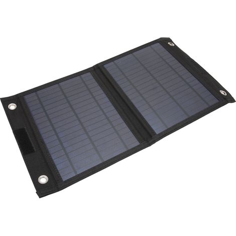 Chargeur solaire portable étanche 25 W 18 V, pliable, pour véhicules électriques, téléphones portables et camping/randonnée. Compatible USB. (1/5)