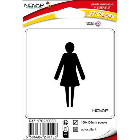 Plaque adhésive ''Femme'' 10x10cm - NOVAP - 4230726