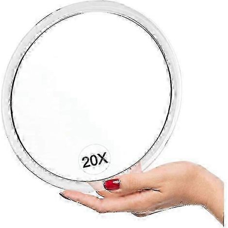 Miroir grossissant rond 20X de 15 cm - miroir de précision pour maquillage (1/4)