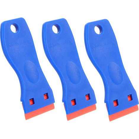 Grattoir Pour Enlever Étiquettes Colle Et Autocollants Outil Multi-usages Pour Débris Peinture Plastique Verre Et Surfaces Délicates (1/5)