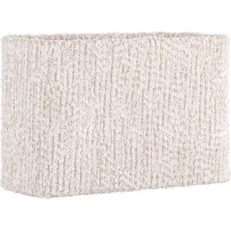 Abat jour rectangulaire crème effet doux pour salon élégant - crème texturé doux (1/5)