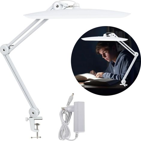 Lampe de travail LED ultra-lumineuse, 2 200 lumens, 117 LED SMD, 4 niveaux de luminosité, intensité variable, pour le bureau et la maison (1/5)