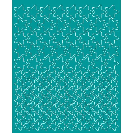 Pegatinas de estrellas para casco de bicicleta, 124 unidades, color turquesa mate.