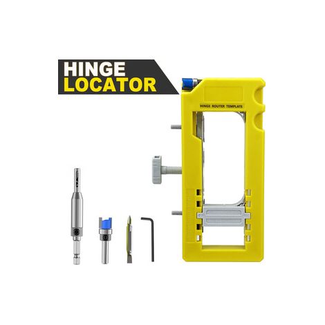 Lot de 2 gabarits de rainurage en plastique classique – Pour charnières de porte – Outil d’installation pour menuisier amateur (1/5)